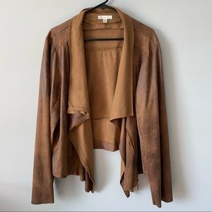 ✨SALE✨ CATO Asymetrical suede jacket, brown, Size 28W